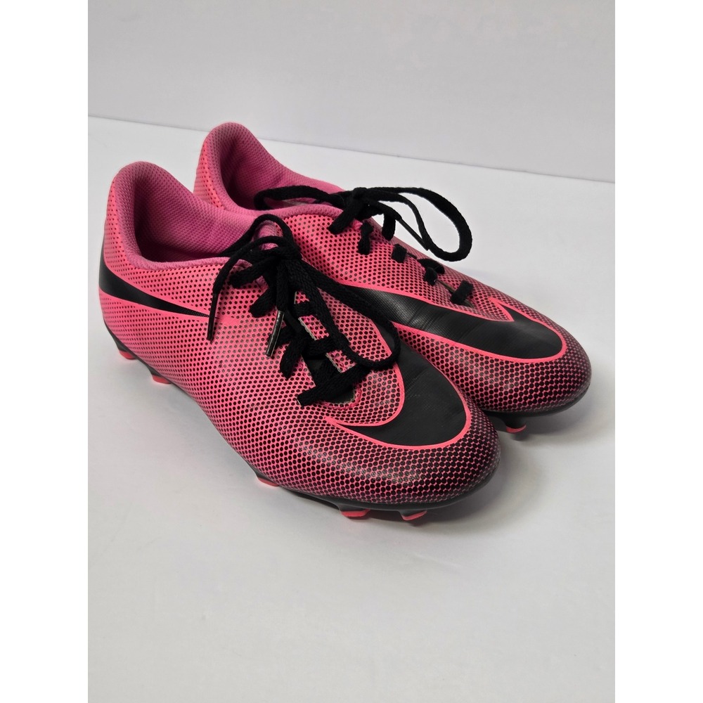 Nike Jr Bravata II FG Soccer Cleat Girls 3.5Y Hot Pink & Black Youth 3.5 Kids